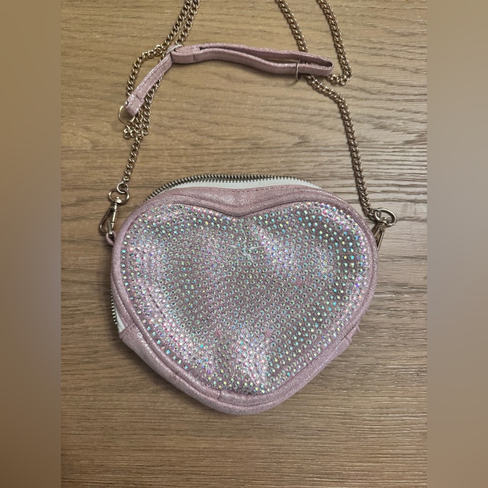 Pink Heart-Shaped Women's Bag